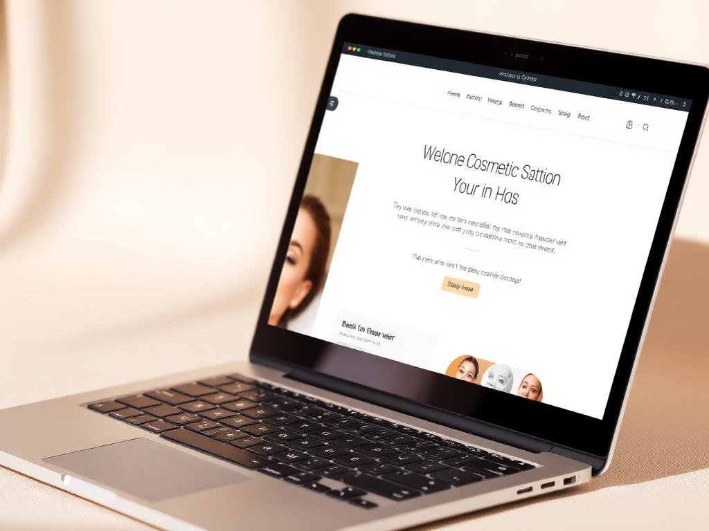 Demó weboldal mockup — Kozmetika
