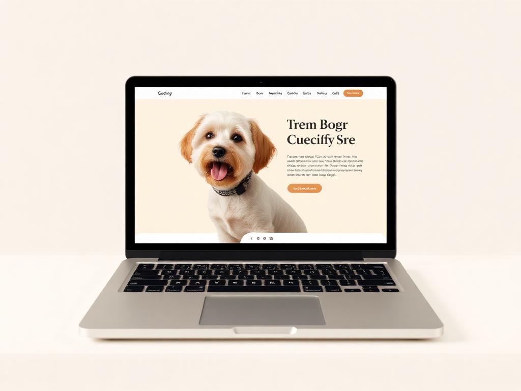 Demó weboldal mockup — Kutyakozmetika